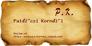 Palóczi Kornél névjegykártya