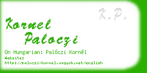 kornel paloczi business card